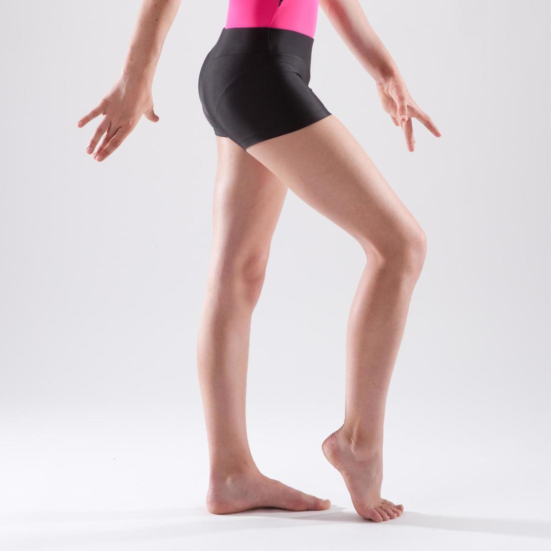 Short de gimnasia artística femenina negro