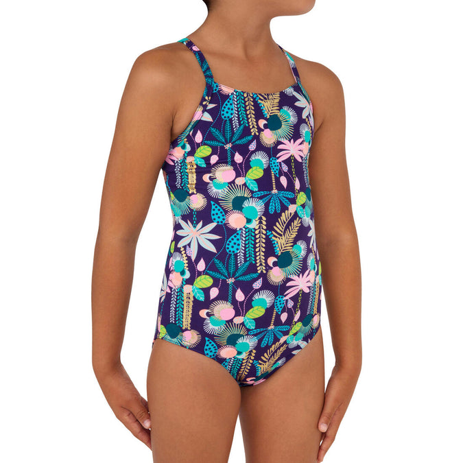 Traje de baño Niña rosa flores, photo 5 of 4