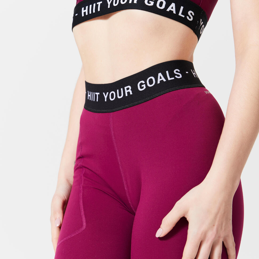 Mallas Cardio Training guinda mujer