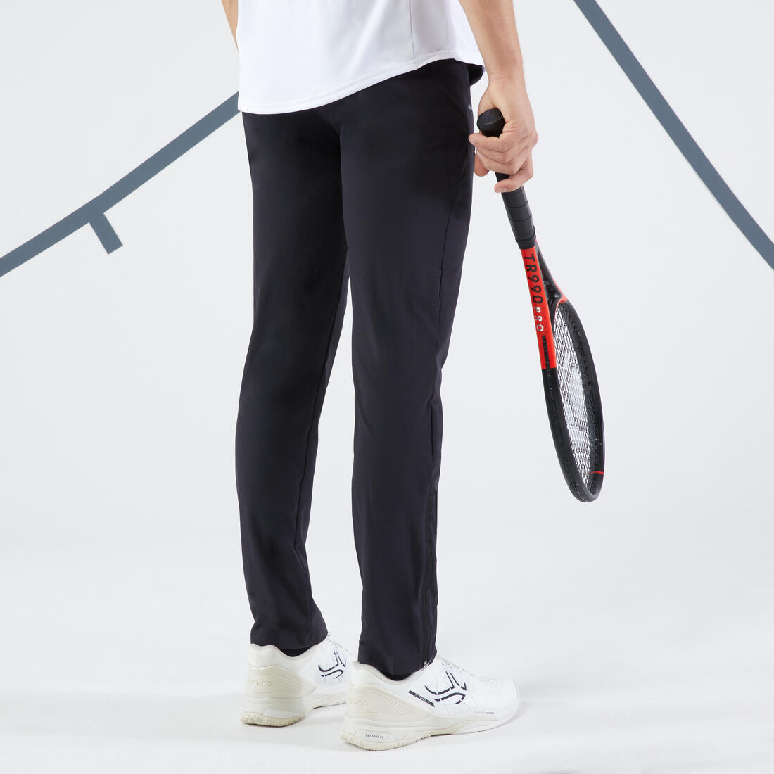 PANTALÓN DE TENIS HOMBRE TPA 500 NEGRO