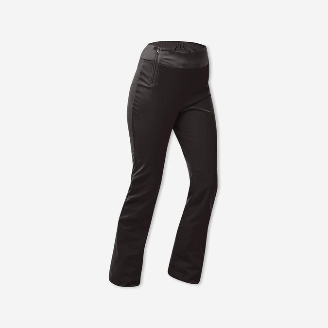 Pantalón de esquí cálido y ajustado negro para mujer 500, photo 24 of 23