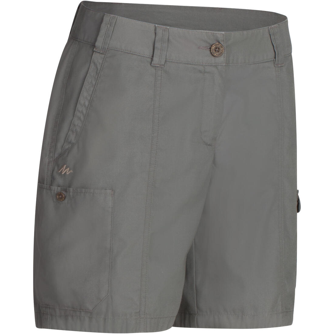 Short de trekking TRAVEL 100 mujer gris