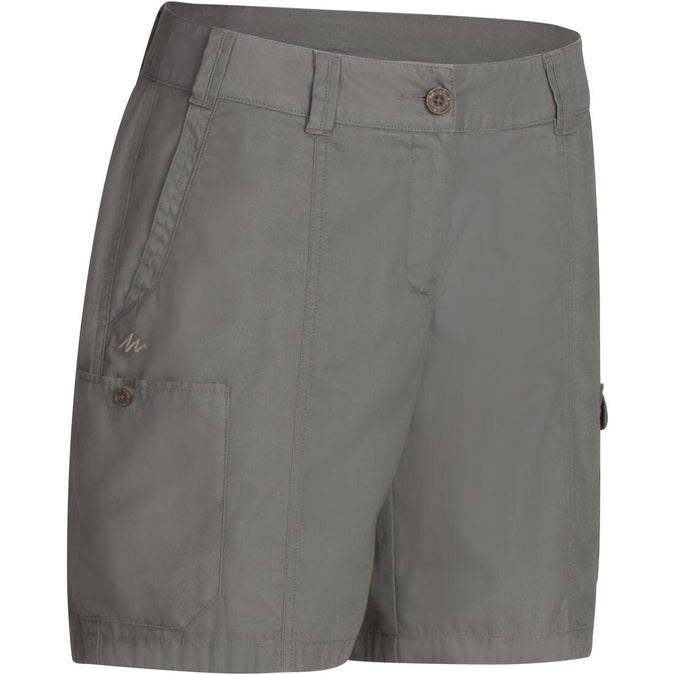 Short de trekking TRAVEL 100 mujer gris, photo 2 of 1
