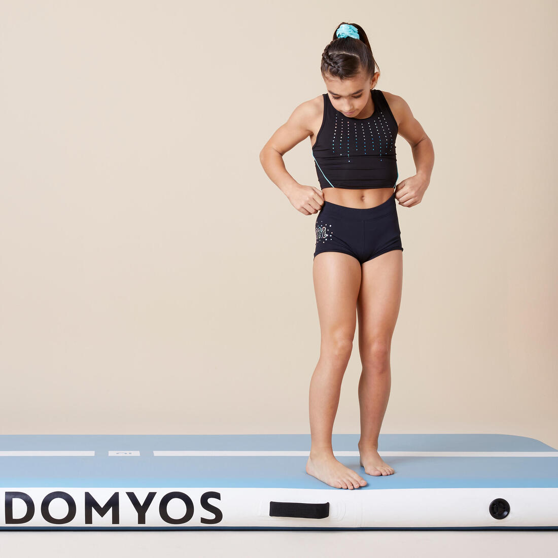 SHORT GIMNASIA NIÑA NEGRO 500