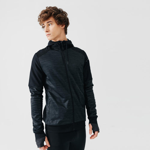 





Sudadera de Running para Hombre - Kalenji Warm+ - Con cierre y capucha - Negro