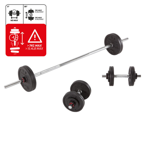 





Kit de pesa y mancuernas 50kg Cross Training