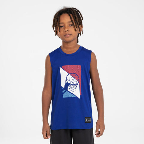 





Playera de básquetbol sin mangas azul junior