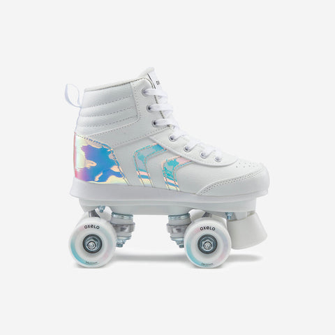 





Patines blanco holográfico para niños QUAD 100