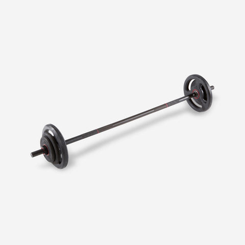 





Kit de barra/pesas de musculación de 20 kg 1.30 m 28 mm Pump