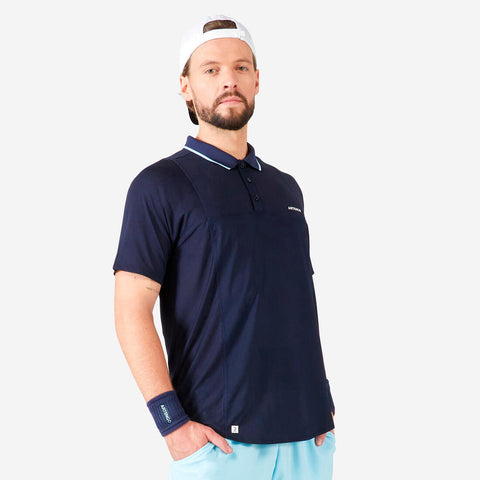 





Polo de tenis de manga corta azul marino y azul claro para hombre ARTENGO DRY