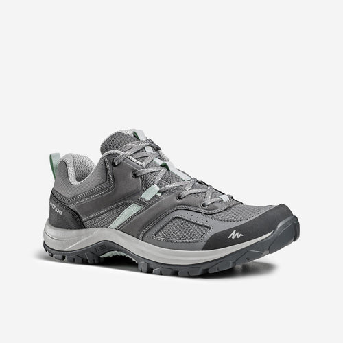 





Tenis de senderismo en montaña gris con verde para mujer MH100