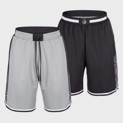 





Short de básquetbol reversible negro y blanco para adulto