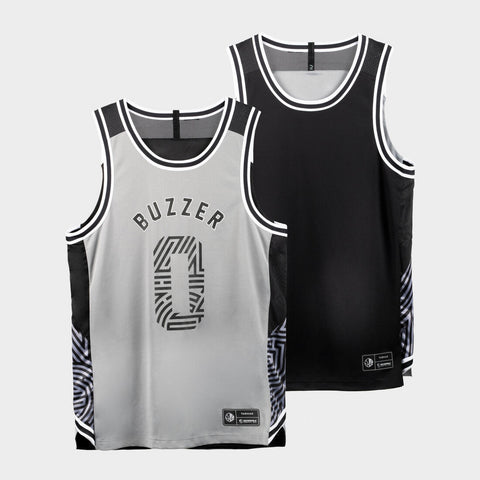 





Playera de basquetbol sin mangas reversible negra y blanca para adulto T500