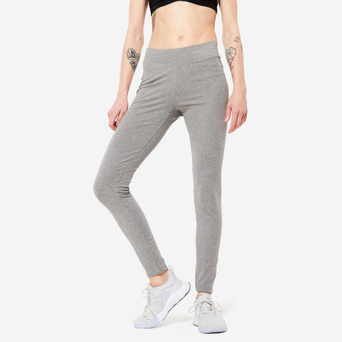 





Leggings de fitness de corte slim grises para mujer 500 Fit+