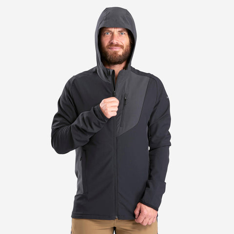 





Chamarra de trekking de montaña rompevientos para hombre Softshell MT900 Wind