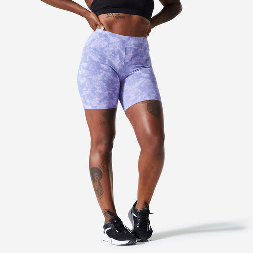 





Mallas Ciclistas Fitness 500 Mujer Morado Estampado