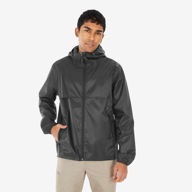 





Chamarra de senderismo negra para hombre Raincut Fullzip, photo 1 of 7