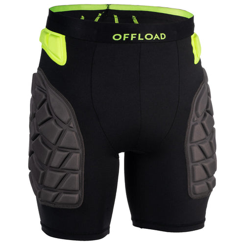 





Short de rugby con protección negro con amarillo R500