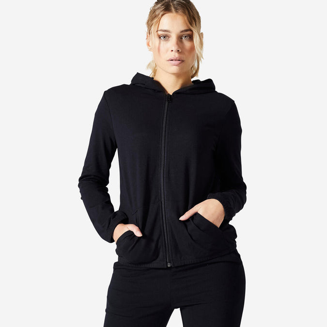 





Sudadera de fitness con cierre negra para mujer 100, photo 1 of 5