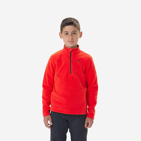 





Sudadera de senderismo con forro polar roja para niños de 7 a 15 años MH100