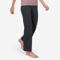 Pantalón de yoga de algodón negro y para mujer