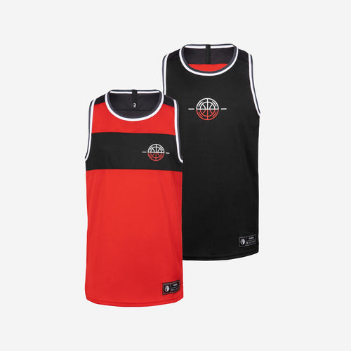 





PLAYERA DE BÁSQUETBOL REVERSIBLE NIÑO - T500R ROJO NEGRO