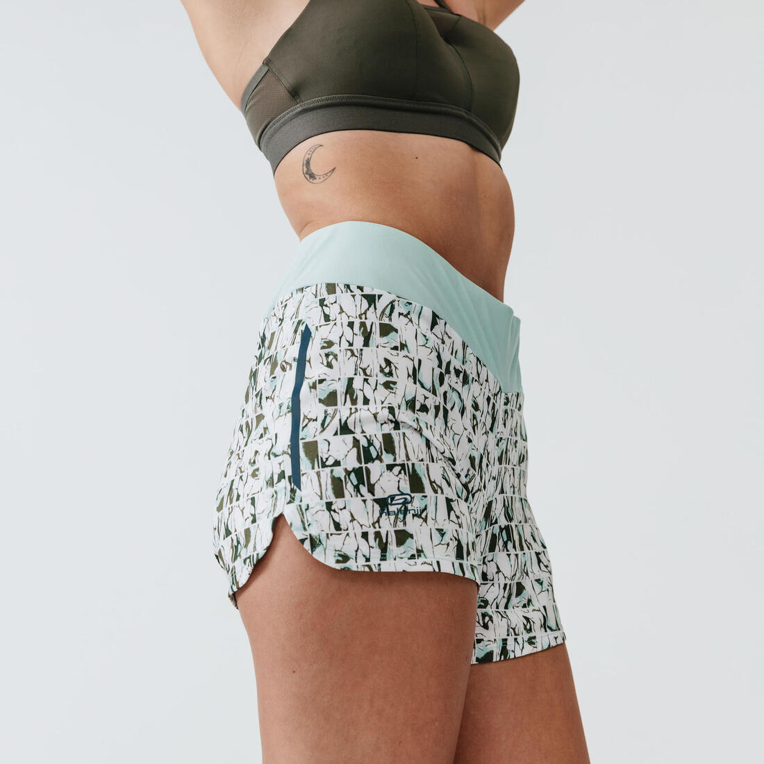 Short Estampado Running Mujer - Dry - Verde
