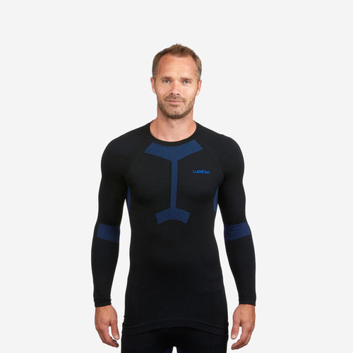 





Playera térmica esquí sin costuras negra/azul para hombre BL SKI 580 I-Soft