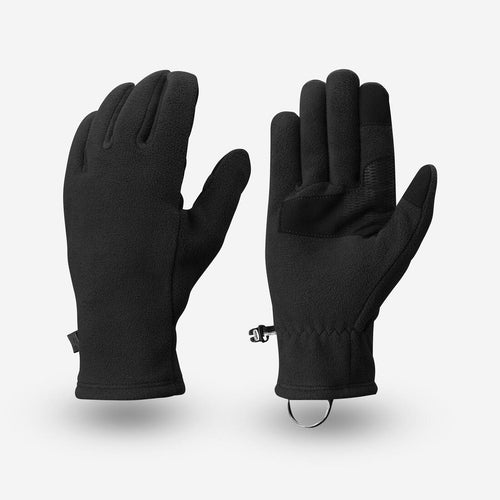 





Guantes de trekking en montaña de fibra polar negros para adulto MT500