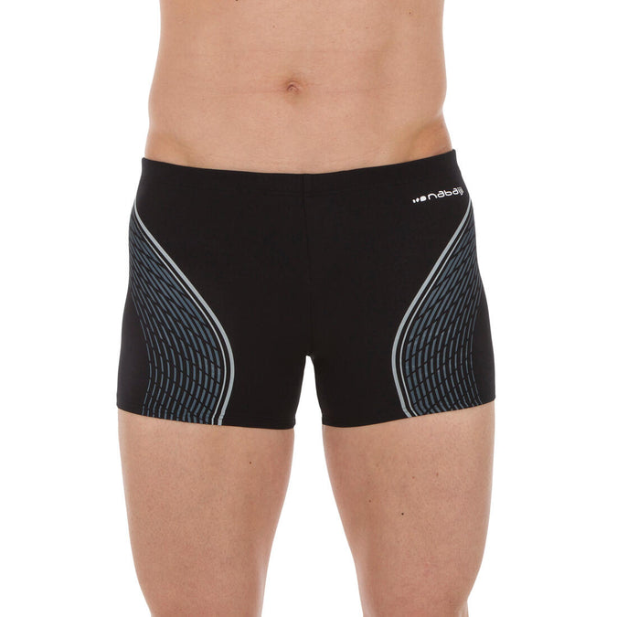 





Traje de baño Bóxer Natación 500 Fit Dash Hombre Negro Gris, photo 1 of 5