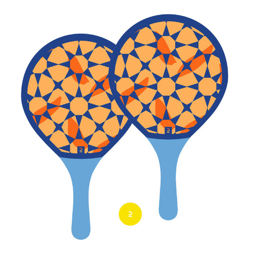 





Set de raquetas de tenis de playa WOODY RACKET YELLOW