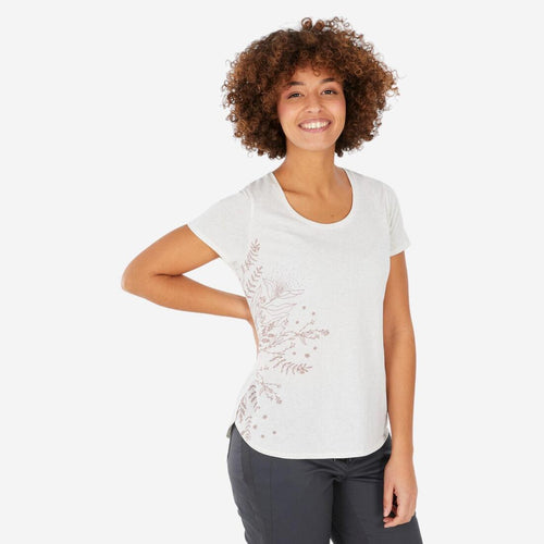 





Playera de senderismo blanca para mujer NH500