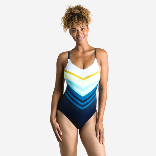 





Traje de baño de natación lila y negro para mujer Lib