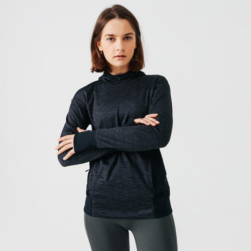 





Sudadera de Running con Capucha para Mujer - Warm - Negro