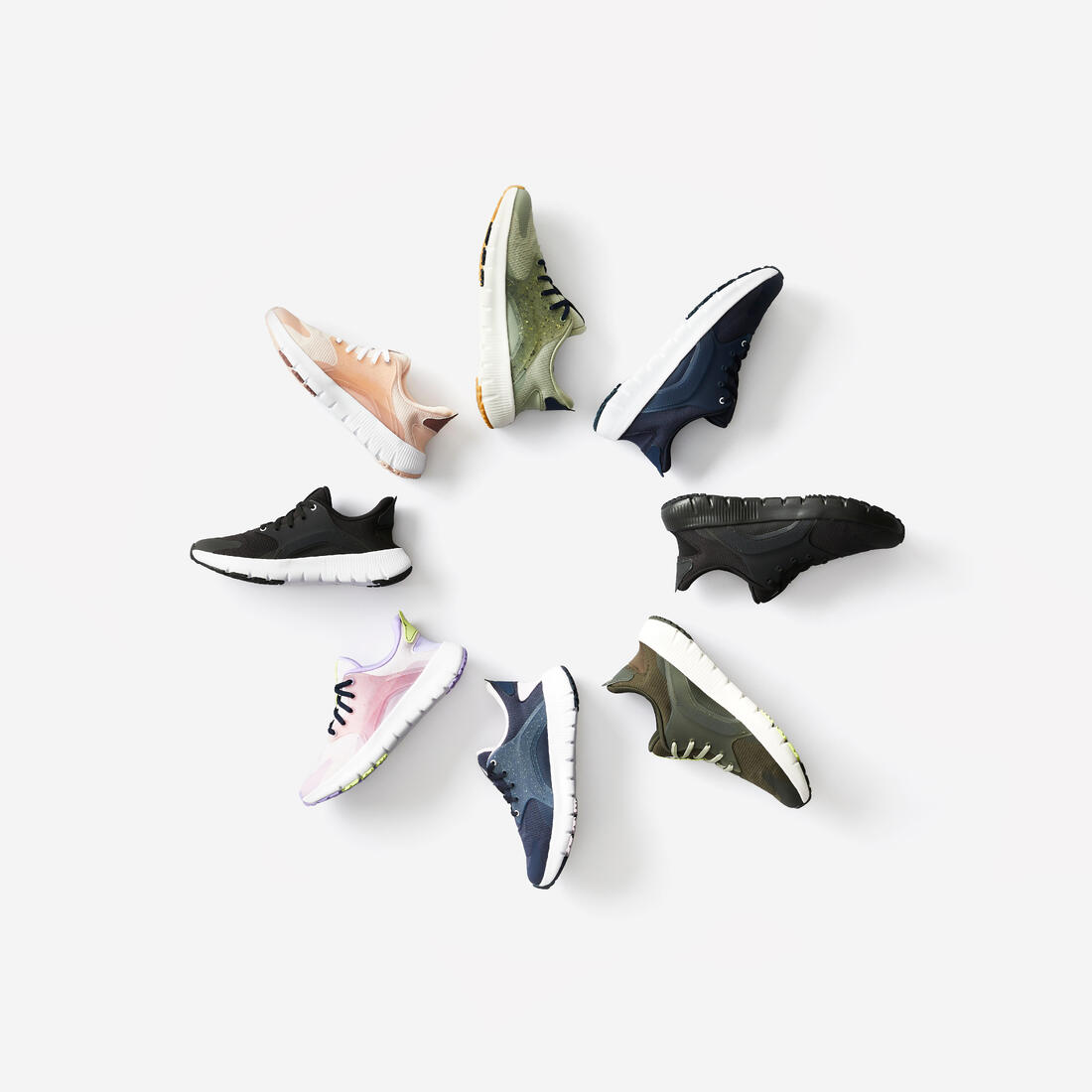 Tenis de caminar para pie estándar azules para hombre SW500