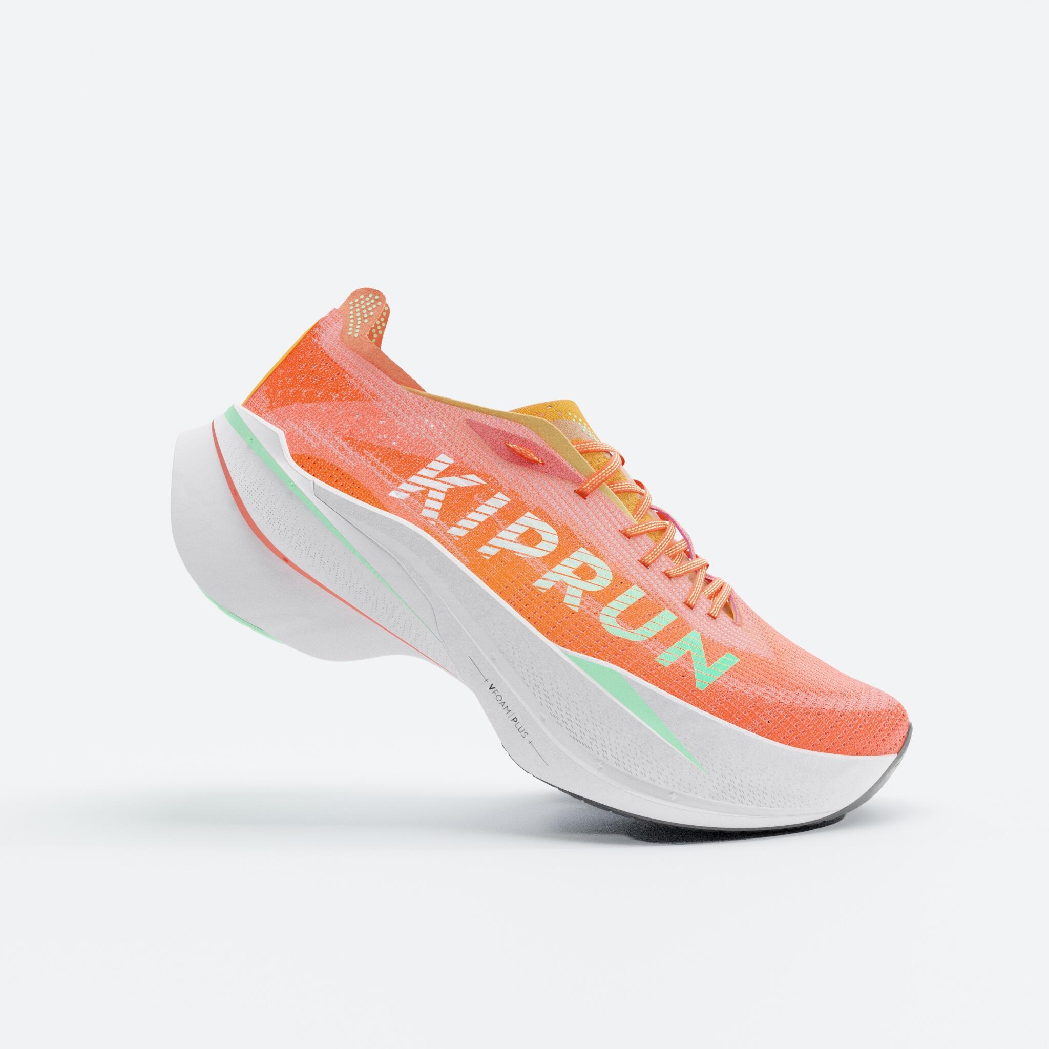 Calzado de running Kiprun KD900X LD+ para hombre con placa de carbono, color naranja