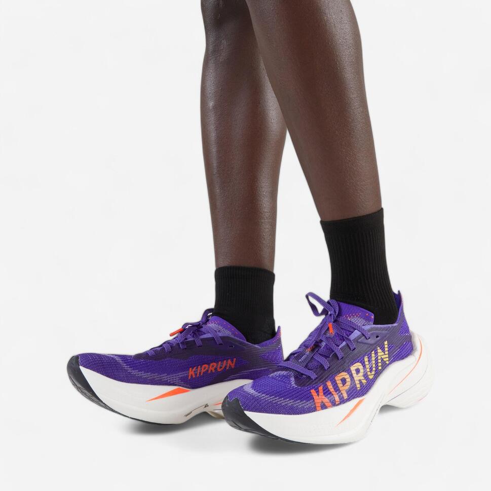 Calzado de Running con Placa de Carbono para Mujer, KIPRUN KD900X LD+ Violeta