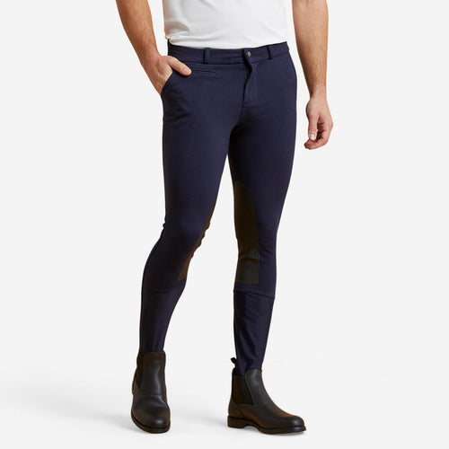 





Pantalón equitación fouganza 140 hombre azul marino badanas adherentes