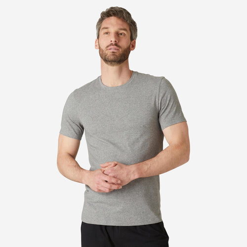 





Playera de fitness de corte slim para hombre 500