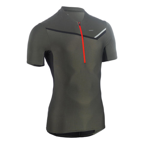 





Playera Trail Running Hombre Caqui Manga Corta Cierre