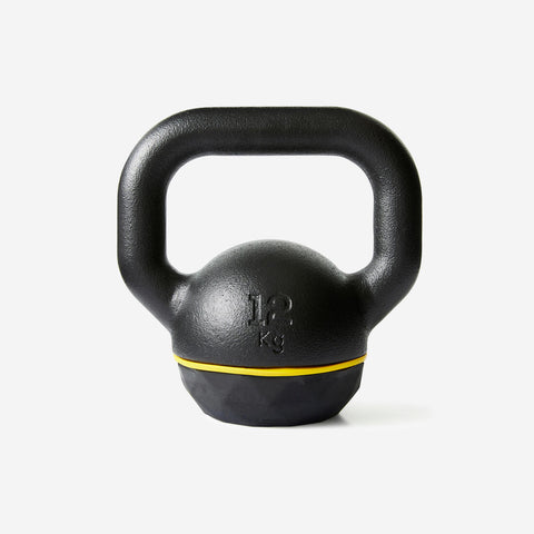 





Pesa de hierro fundido con base de goma de 12 kg Kettlebell