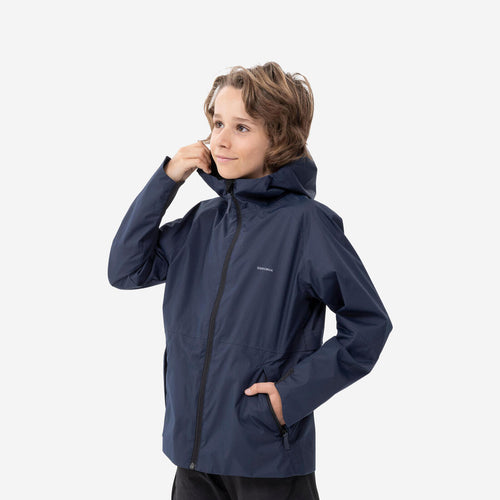 





Chamarra impermeable de senderismo azul marino para niños 7-15 años MH500 TW