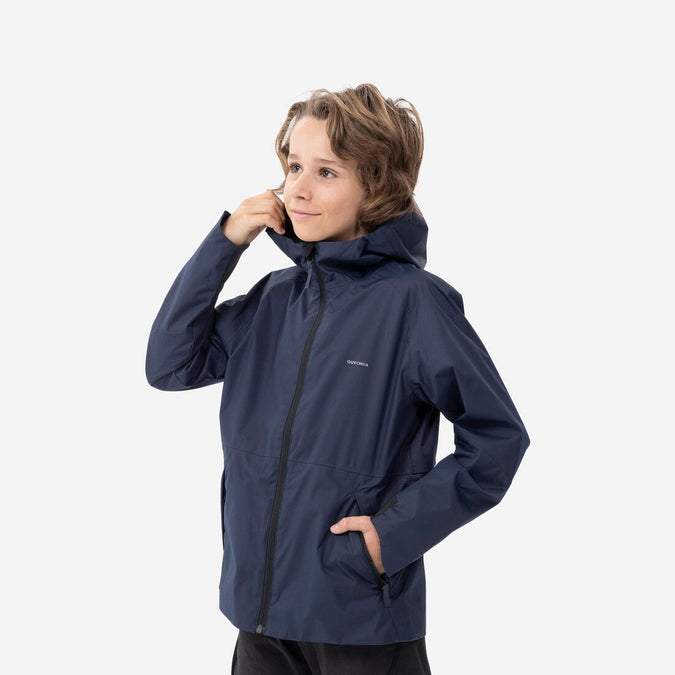 





Chamarra impermeable de senderismo azul marino para niños 7-15 años MH500 TW, photo 1 of 7