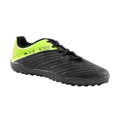 





TENIS DE FÚTBOL CON AGUJETAS PARA NIÑO 100 TURF TF NEGRO Y AMARILLO