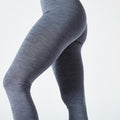 Leggings de fitness y cardio de tiro alto gris jaspeado para mujer FTI 100