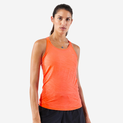 





Playera de running sin mangas y sin costuras coral para mujer Kiprun Run 500