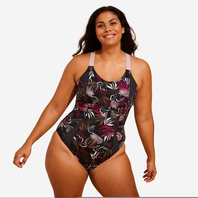 





Traje de baño deportivo para mujer - Aquagym Nabaiji Elea Saf - Negro caqui, photo 1 of 6