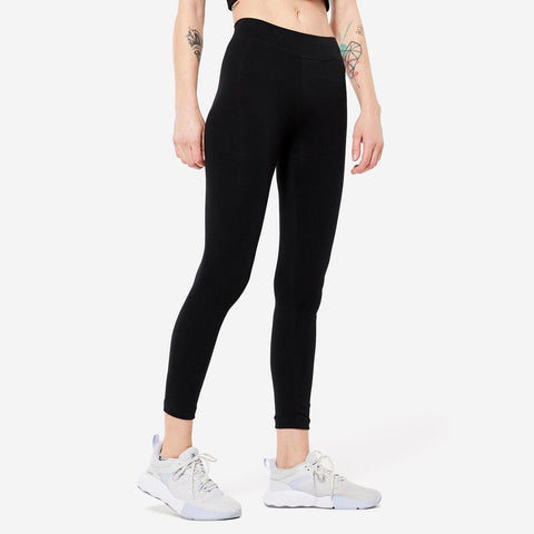 





Mallas 7/8 de fitness negras para mujer Fit+ 500