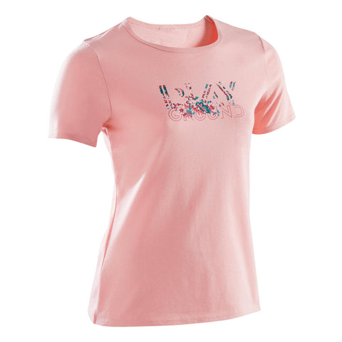 





Playera básica niños algodón rosa estampado