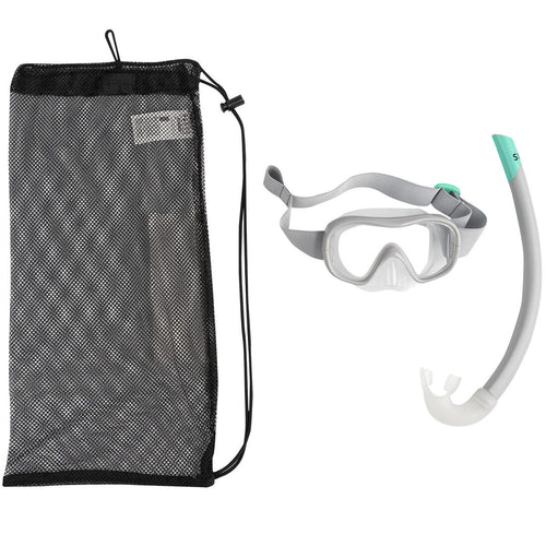 





Kit de Snorkel Máscara y Tubo Subea SNK 500 Niños Gris